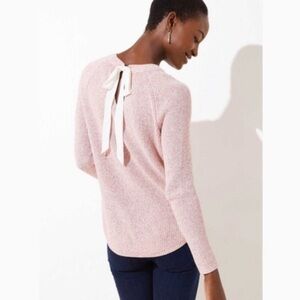 Loft Tie Detail Sweater Pink Size XS
